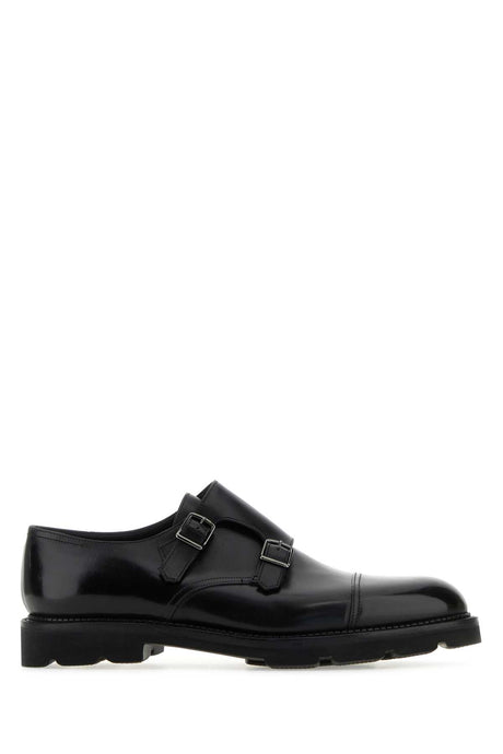 JOHN LOBB Classic Black Leather Strap Shoes for Men