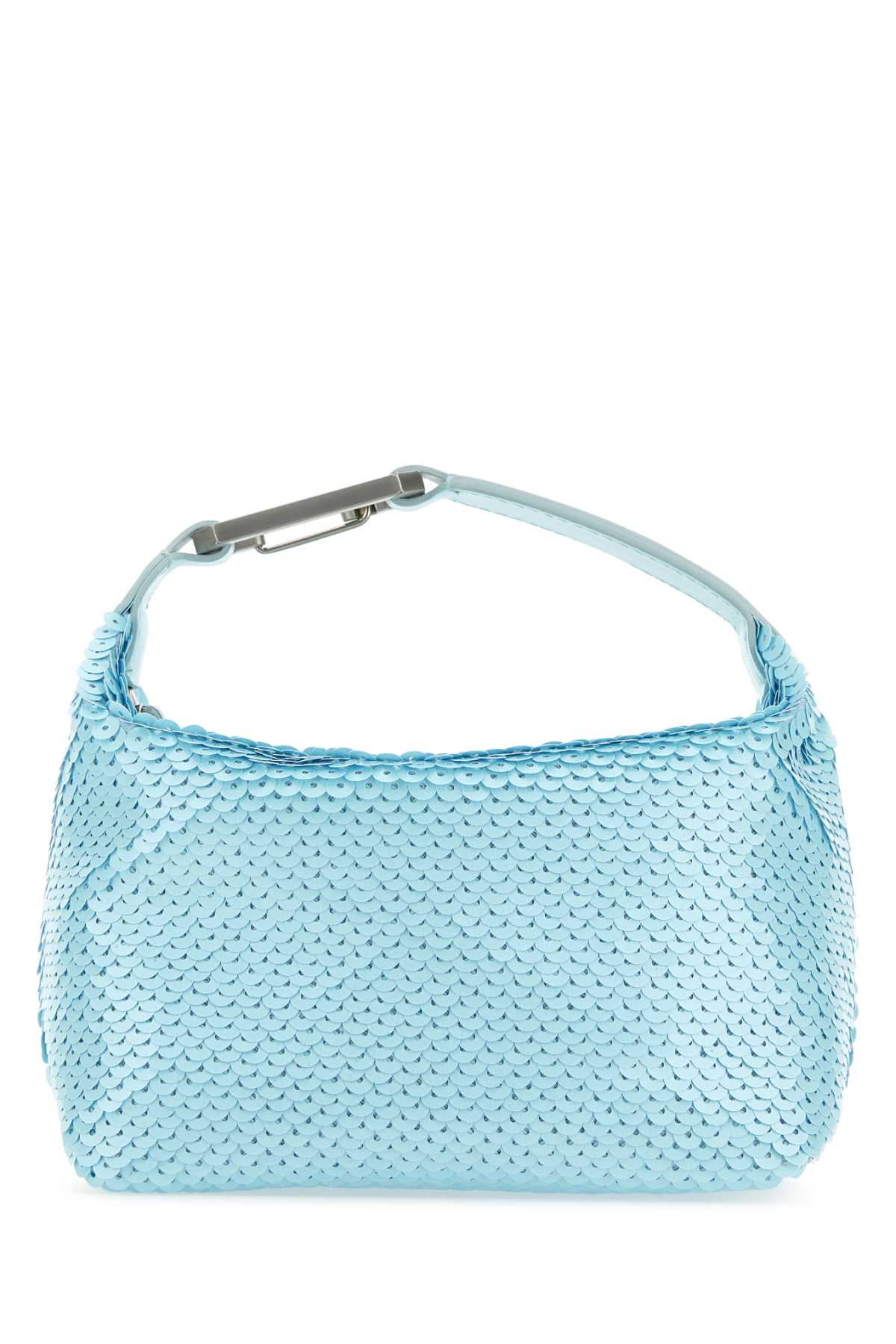 EERA Mini Pastel Light-Blue Sequins Moonbag Handbag - Perfect for Any Occasion