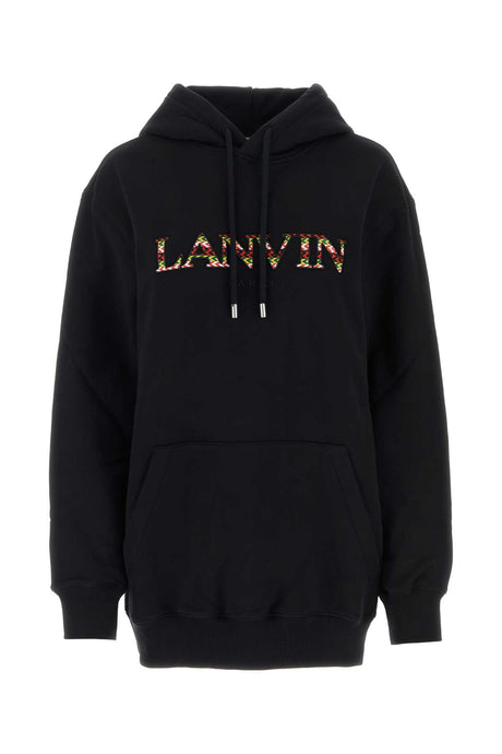 LANVIN Classic Women's Black Cotton Sweatshirt