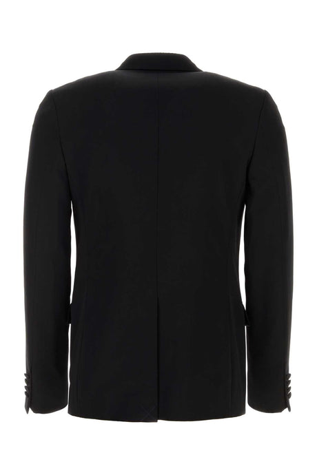 LANVIN Classic Black Wool Blazer for Men - Timeless Elegance