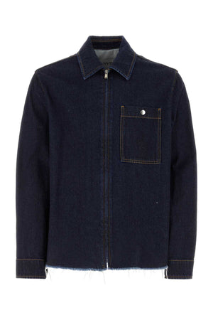 LANVIN Dark Blue Denim Shirt for Men