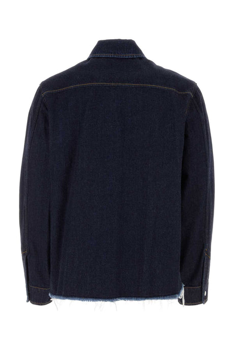 LANVIN Dark Blue Denim Shirt for Men