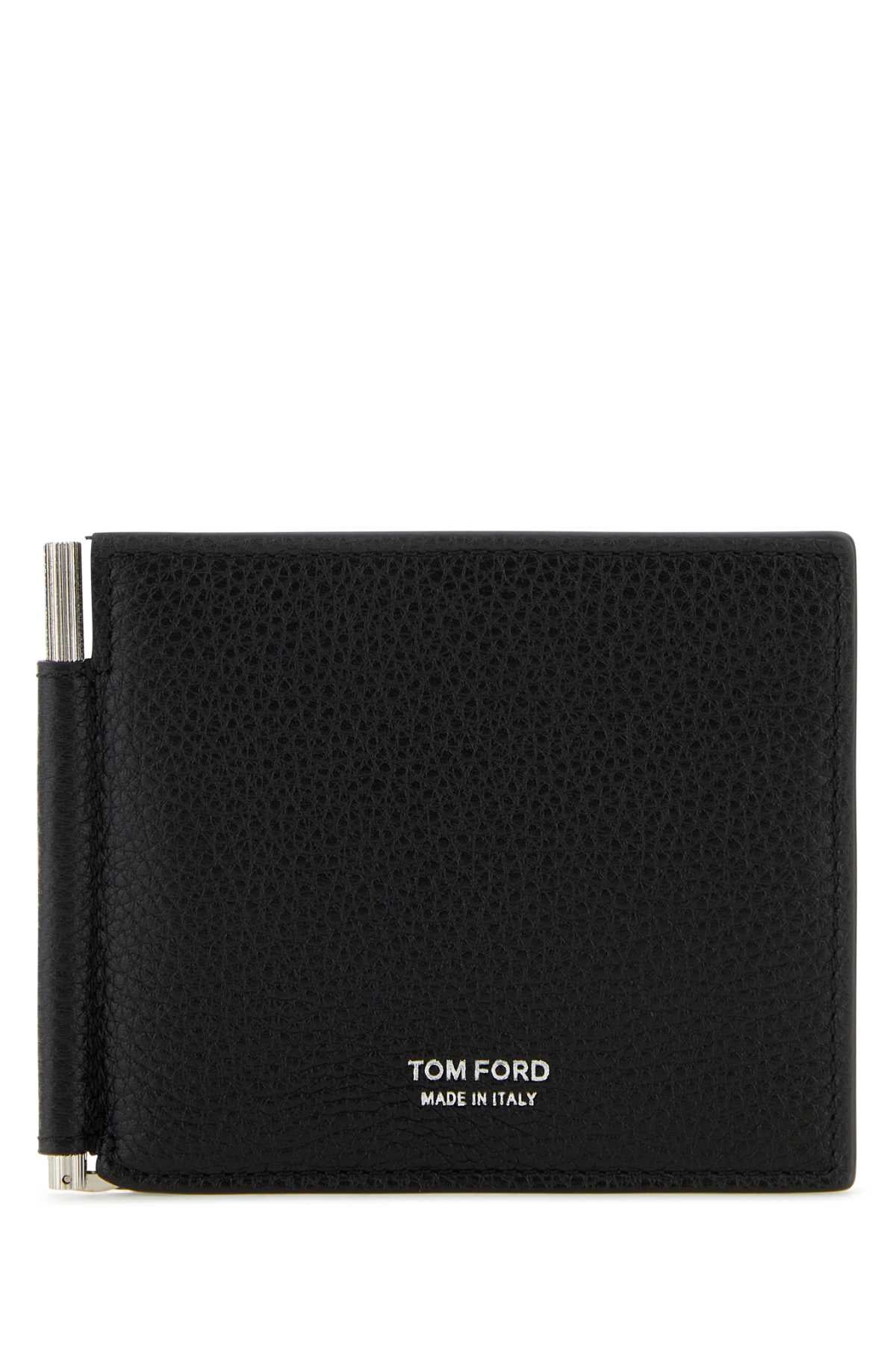 TOM FORD Mini Black Leather Card Holder