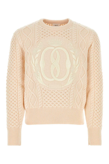 BALLY Light Pink Wool Sweater for Men