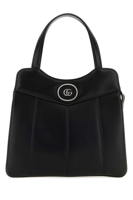 GUCCI Mini Leather Handbag - Elegant Black Petite Size