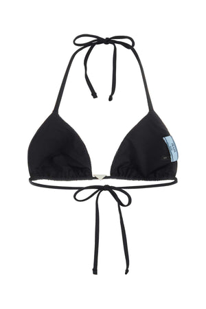 PRADA Black Stretch Re-Nylon Bikini Top