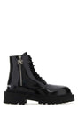 PALM ANGELS Chic Black Leather Ankle Boots for Women