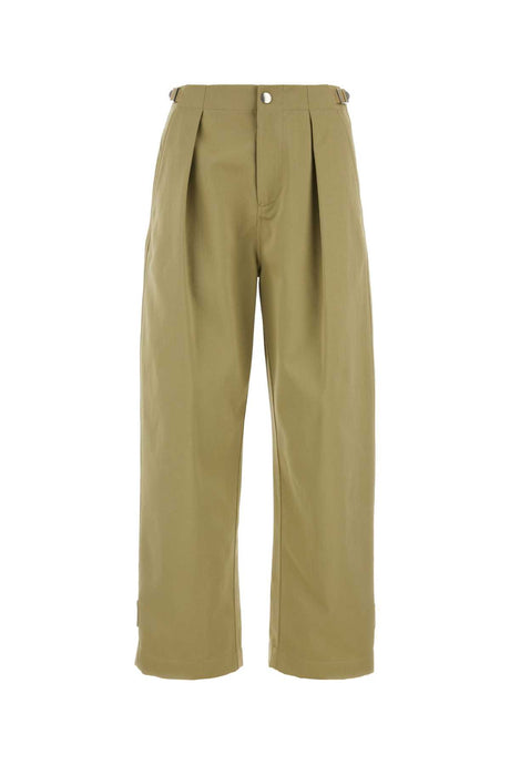 BURBERRY Military Green Cotton Pants for Women