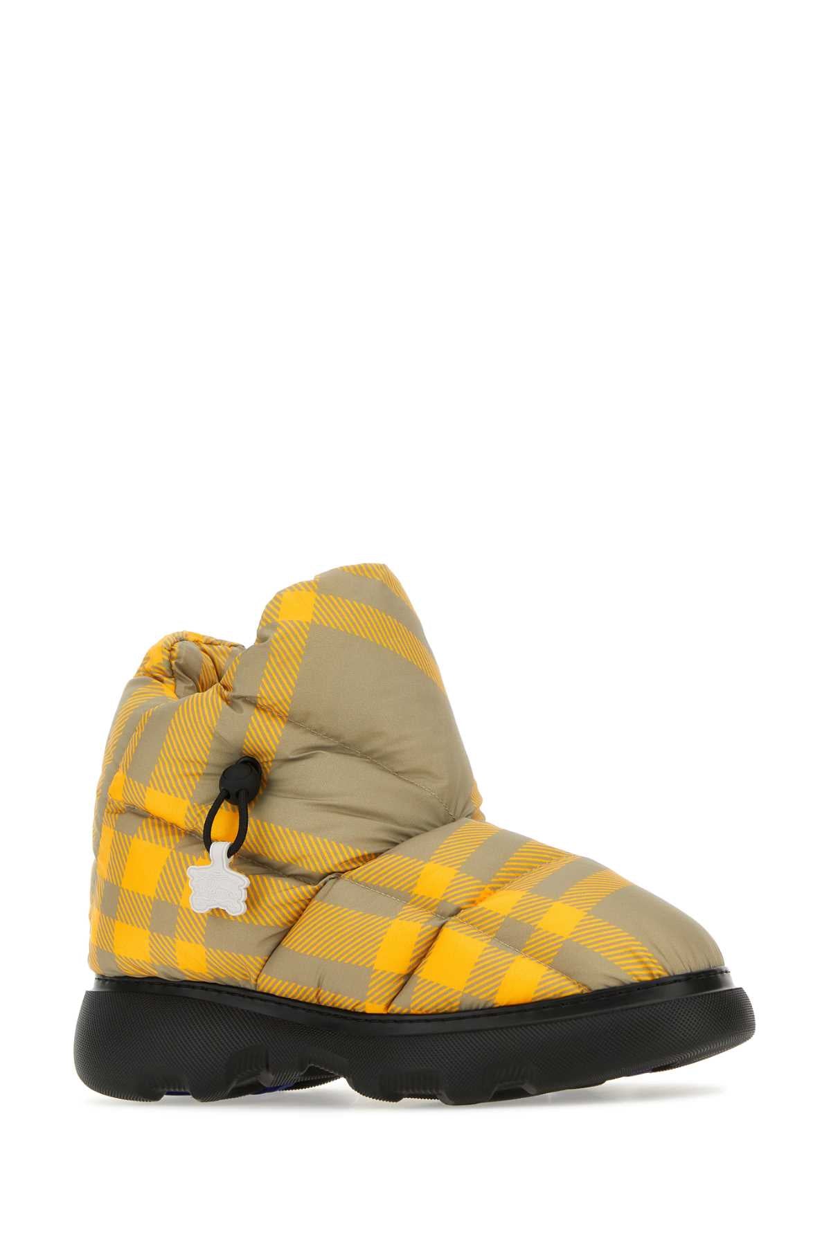 BURBERRY Check Print Ankle Boots for Men