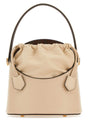 ETRO Ivory Leather Saturno Mini Bucket Handbag