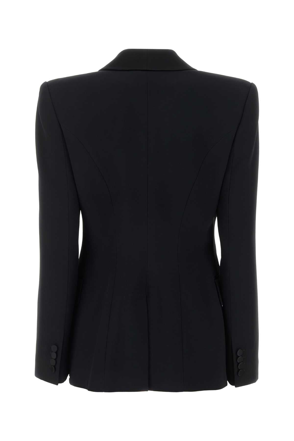 ALEXANDER MCQUEEN Elegant Black Twill Blazer for Women