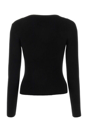 ALEXANDER MCQUEEN Black Wool Blend Sweater