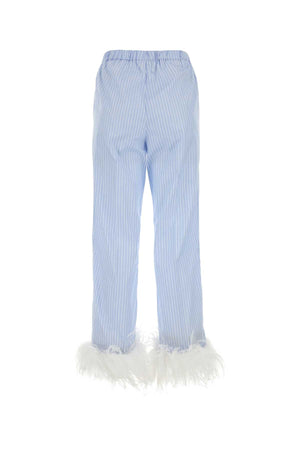 MIU MIU Embroidered Cotton Pants for Women