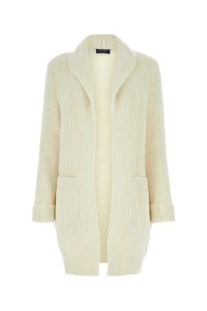 SAINT JAMES Chic White Mohair Blend Cardigan