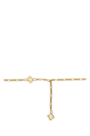 FENDI Golden Metal Accent Belt - 1 cm Height