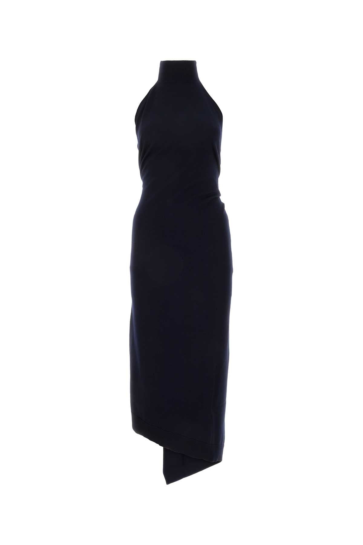 FENDI Stretch Wool Blend Dress - Midnight Blue