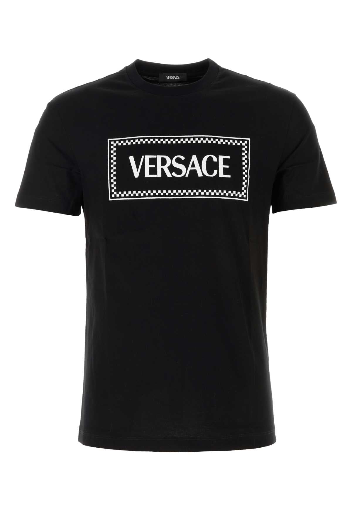 VERSACE Classic Black Cotton T-Shirt for Men