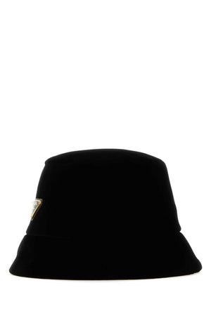 PRADA Elegant Black Velvet Hat