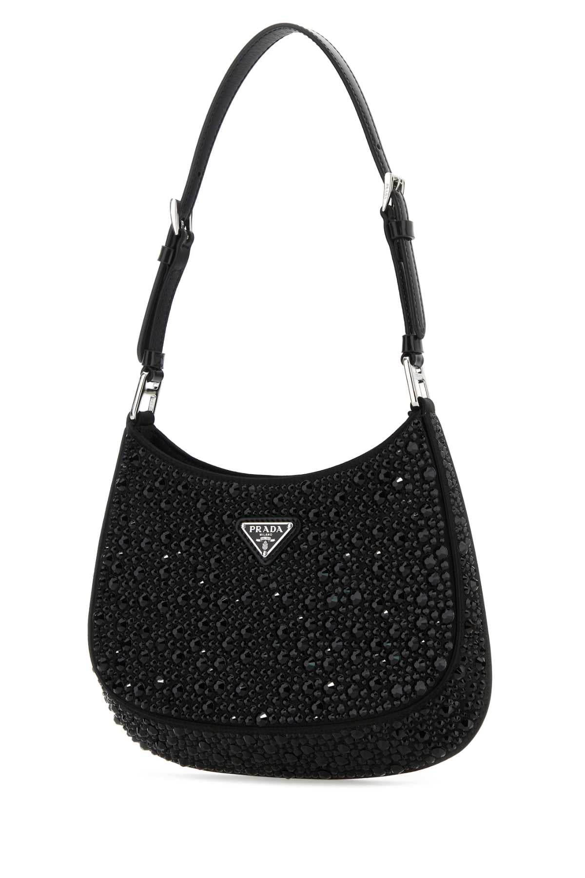 PRADA Mini Embellished Satin Cleo Handbag