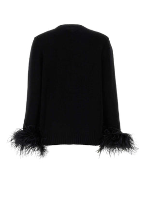 PRADA Luxurious Black Cashmere Cardigan