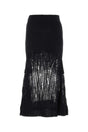 CHLOE Elegant Black Wool Blend Skirt - Women's 2024 Collection