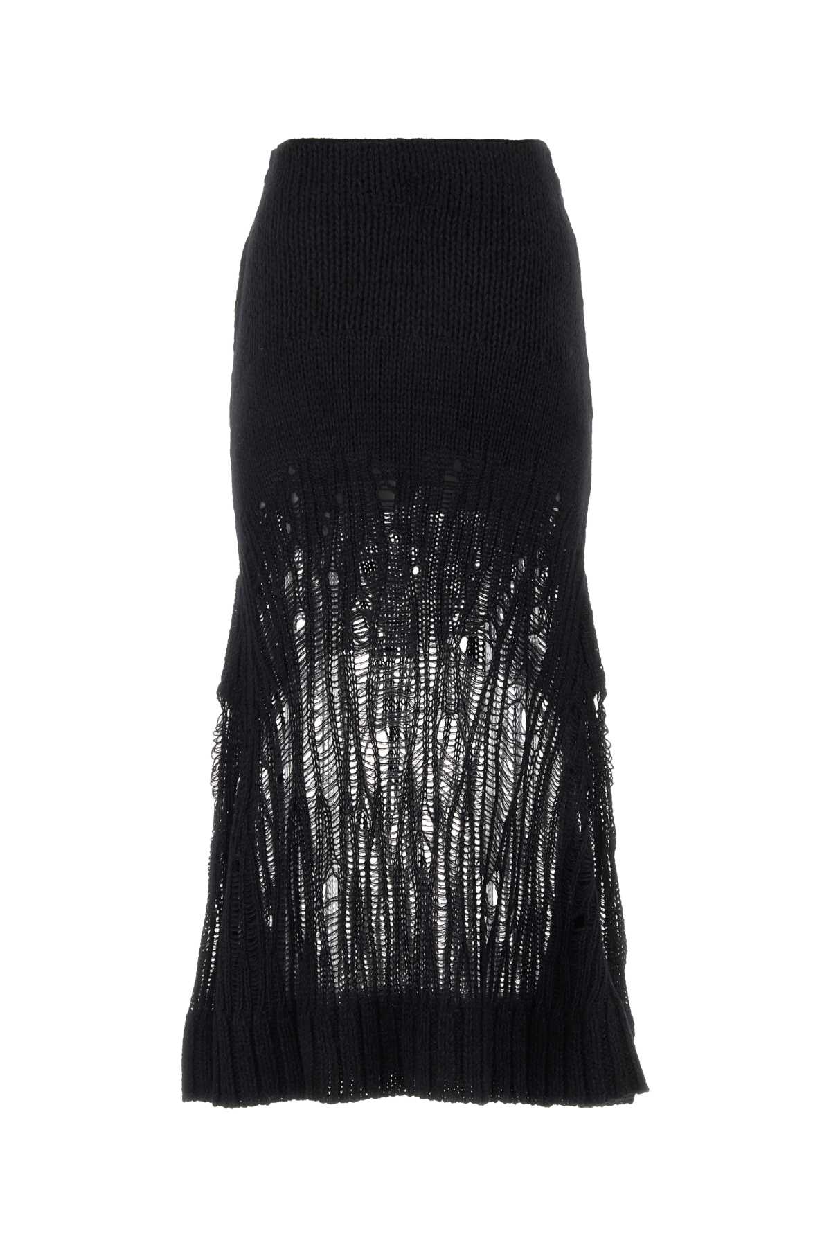 CHLOE Elegant Black Wool Blend Skirt - Women's 2024 Collection