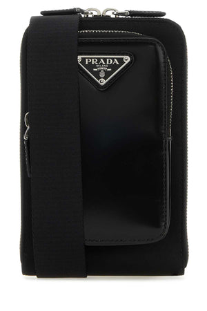 PRADA Mini Black Nylon and Leather Phone Case