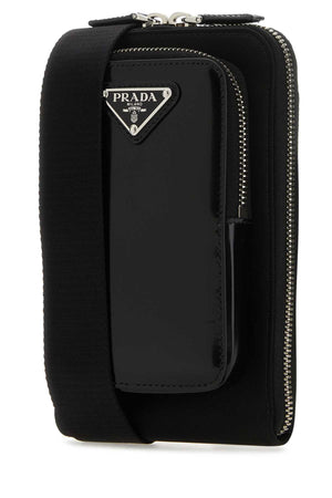 PRADA Mini Black Nylon and Leather Phone Case