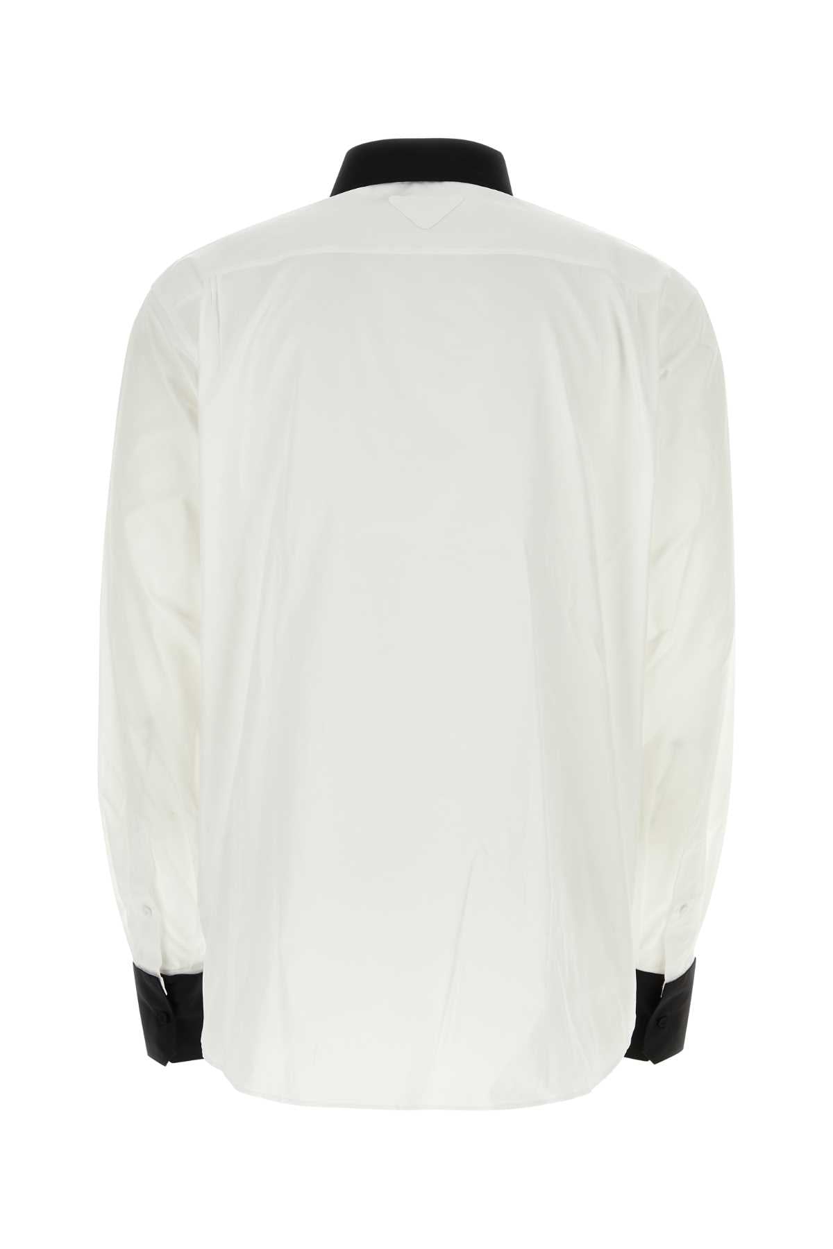 PRADA Oversized Classic White Poplin Shirt for Men