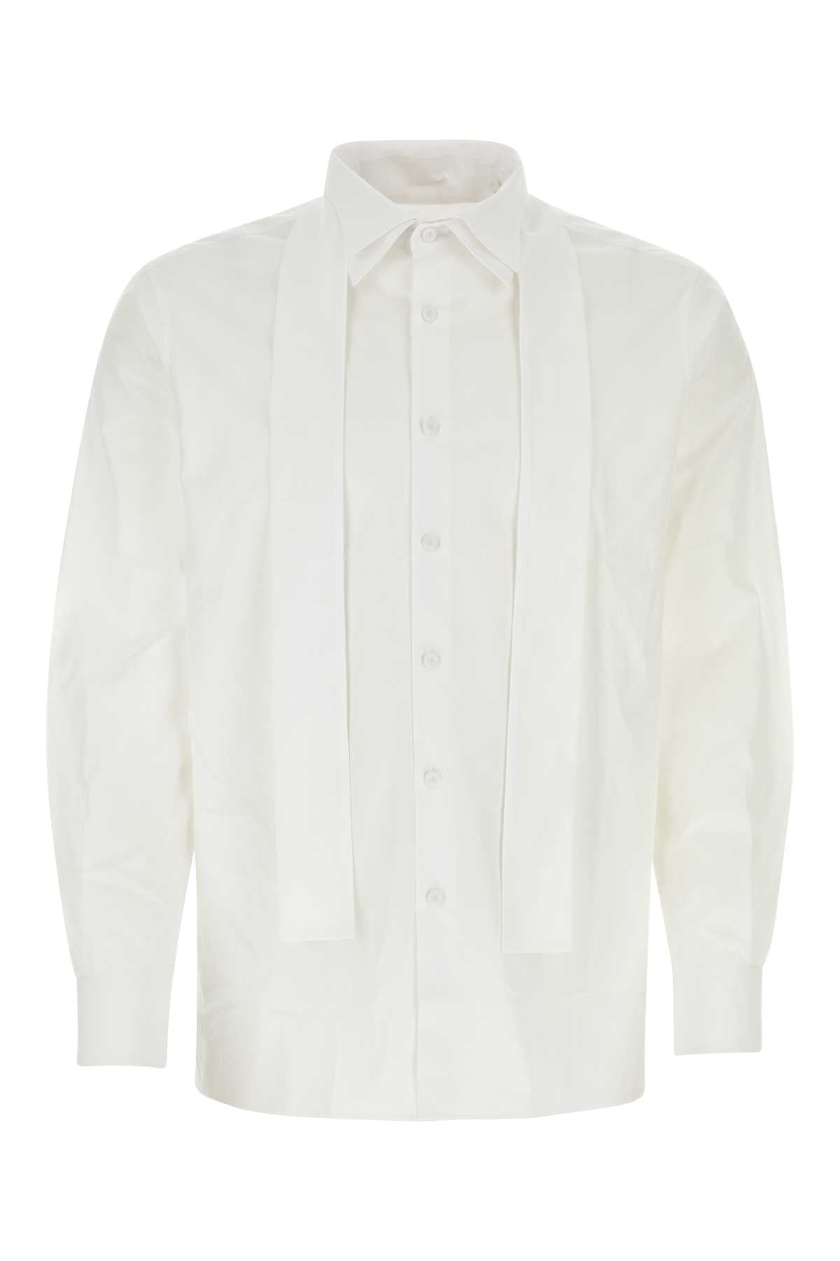 PRADA Essential White Poplin Shirt for Men