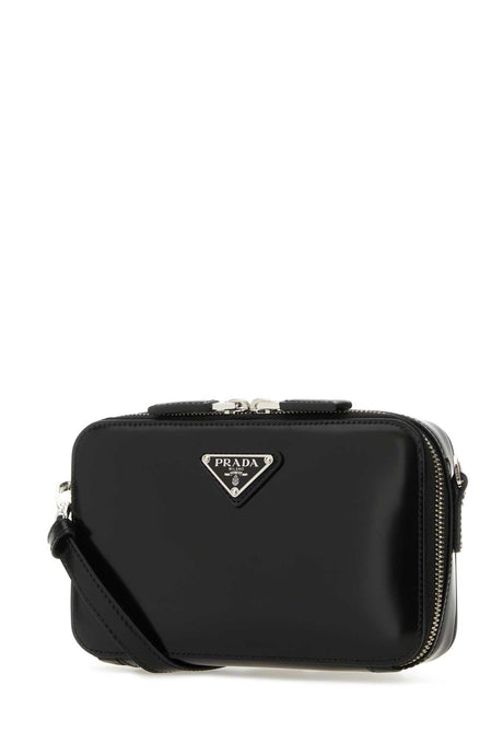 PRADA Mini Black Leather Crossbody Handbag