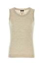 PRADA Melange Sand Cashmere Tank Top for Men