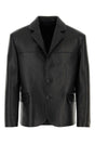 PRADA Men's Classic Black Nappa Leather Blazer