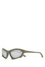 BALENCIAGA Stylish Silver Acetate Rectangle Sunglasses for Men