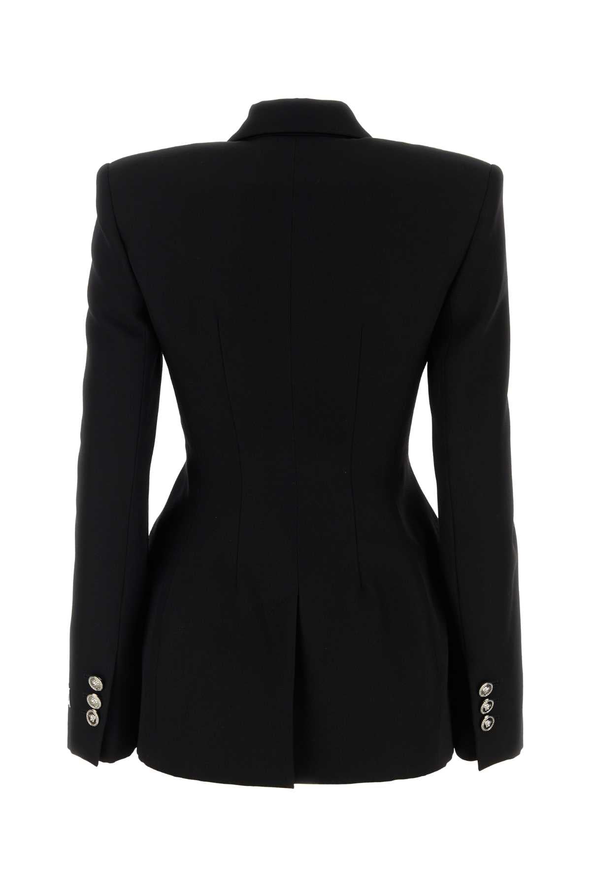 VERSACE Sophisticated Black Grain Blazer for Women