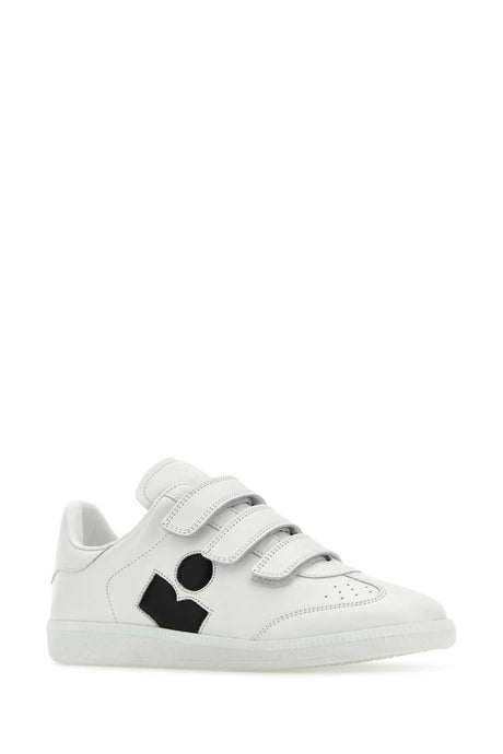 ISABEL MARANT ETOILE Classic Logo White Leather Sneakers for Women