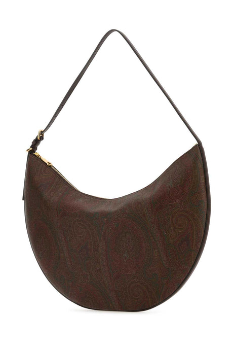 ETRO Printed Canvas Big Hobo Handbag - 44 cm Width