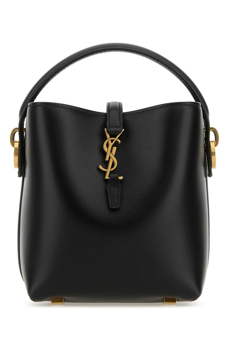 SAINT LAURENT Mini Leather Bucket Handbag