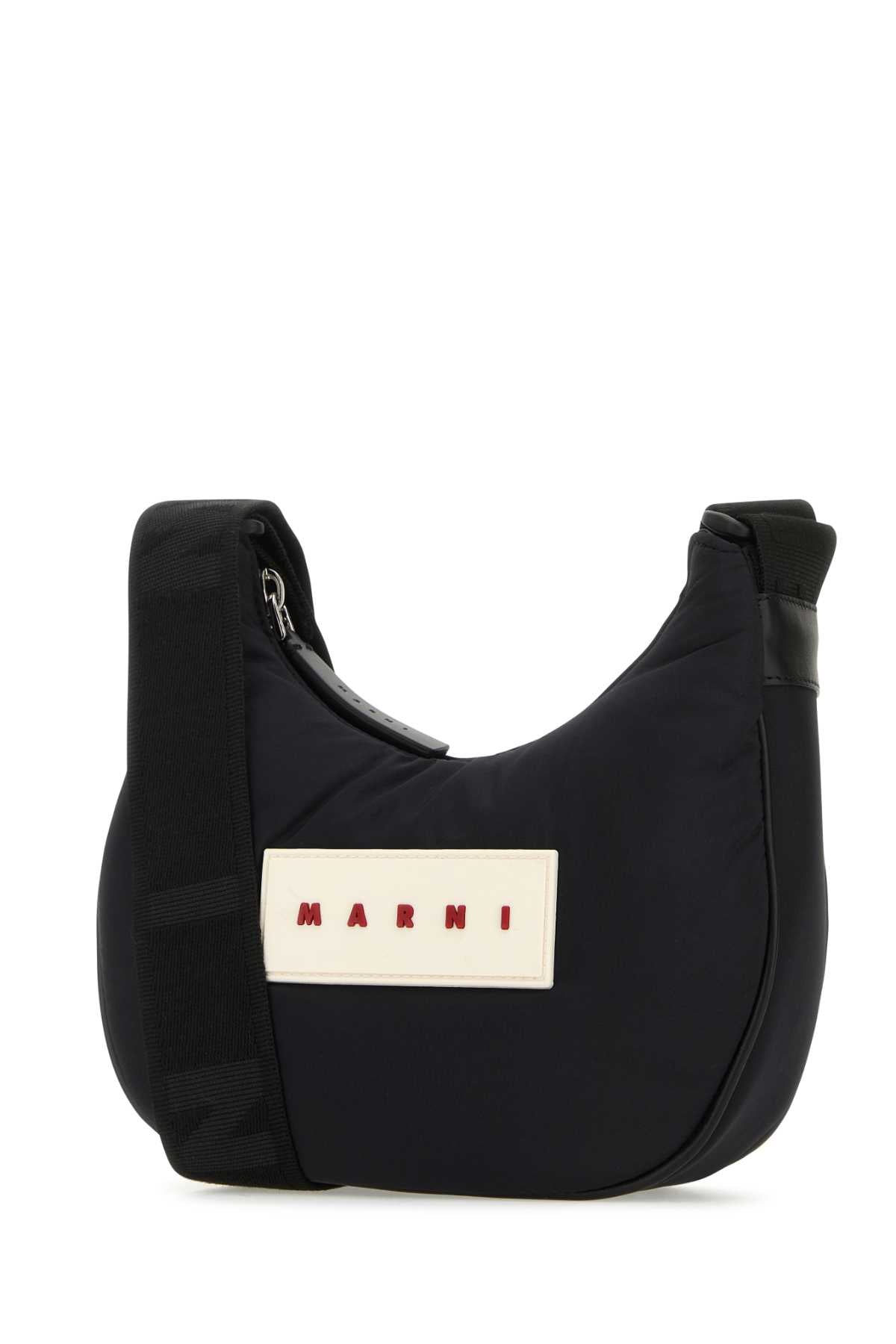 MARNI Mini Black Nylon Crossbody Handbag