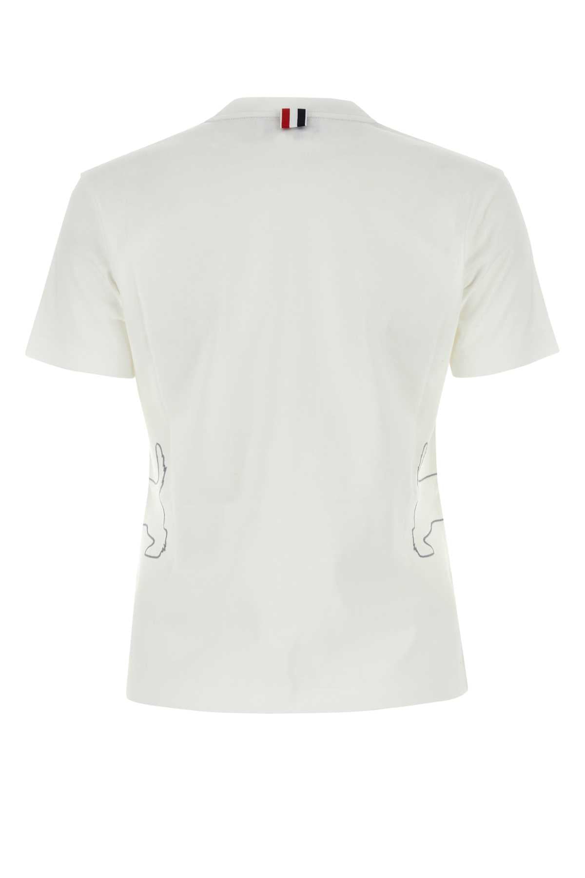 THOM BROWNE Cotton Essential T-Shirt for Women