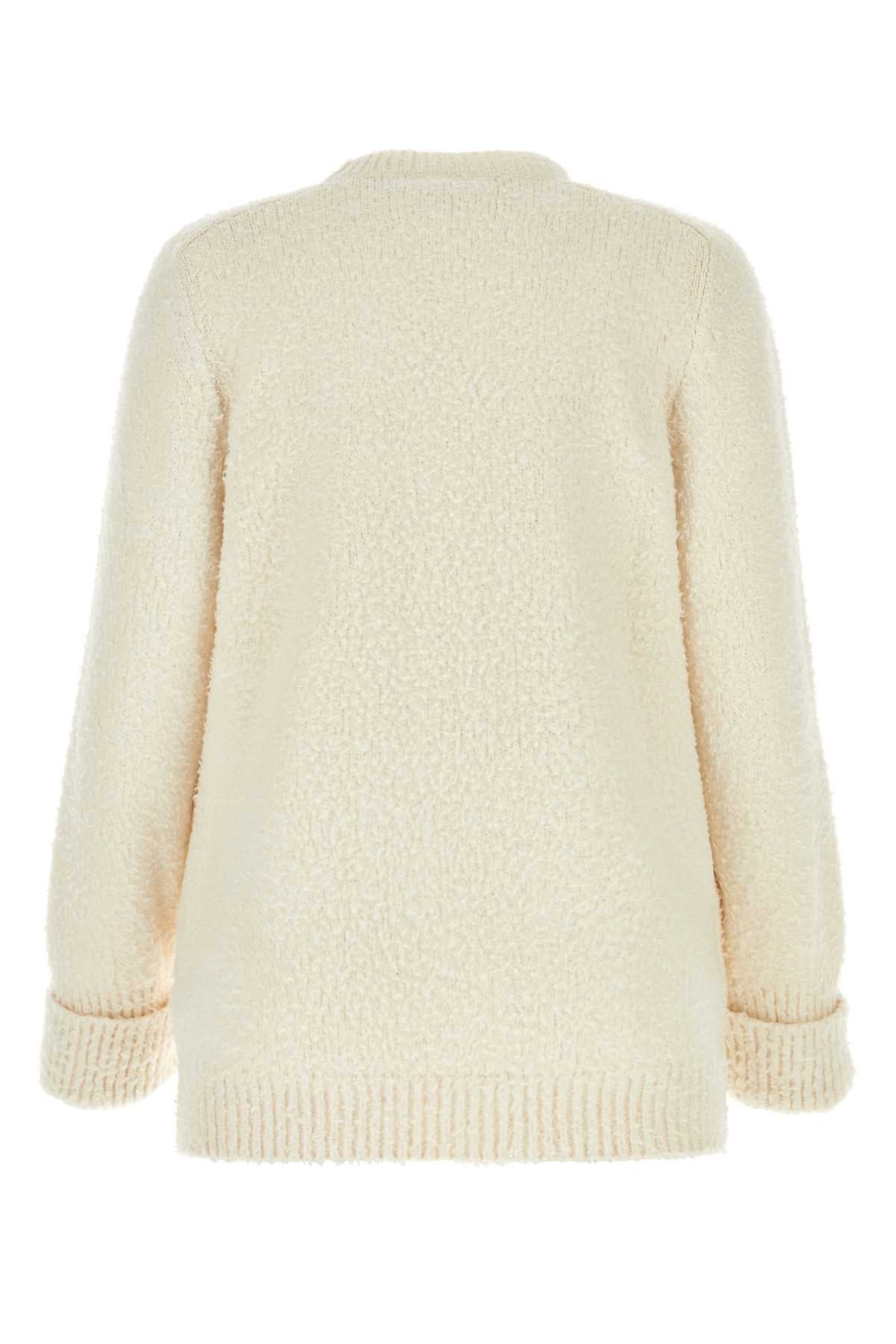 MAISON MARGIELA Ivory Cotton Blend Sweater for Women