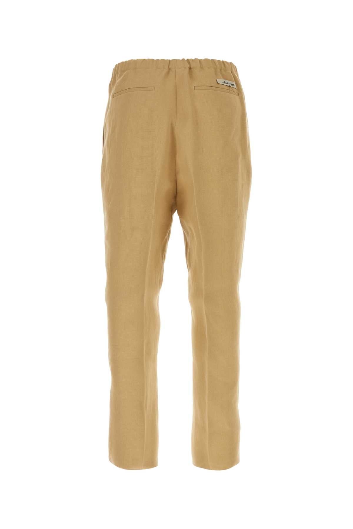 FENDI Camel Paper Pants for Men