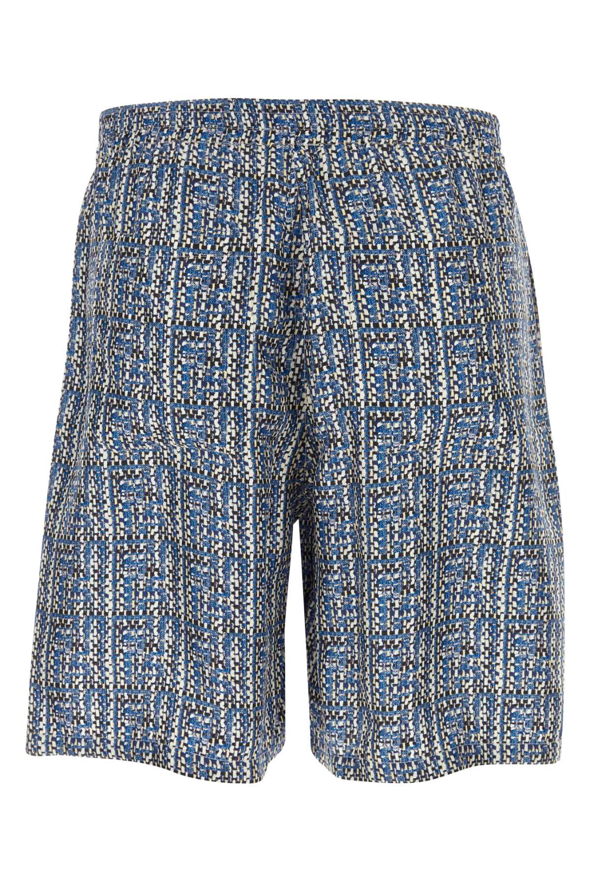 FENDI Printed Silk Bermuda Shorts - Mini Length