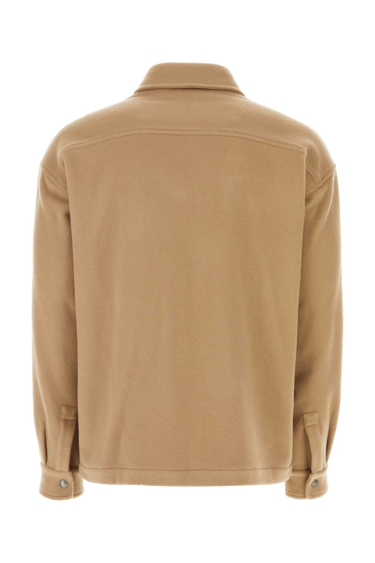 PALM ANGELS Luxurious Camel Wool Shirt for Men