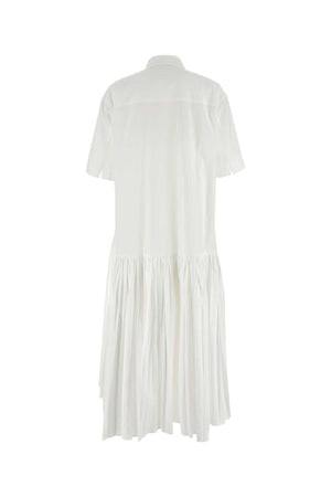 JIL SANDER Classic White Poplin Shirt Dress