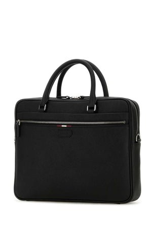 BALLY Elegant Leather Briefcase 38x30 cm