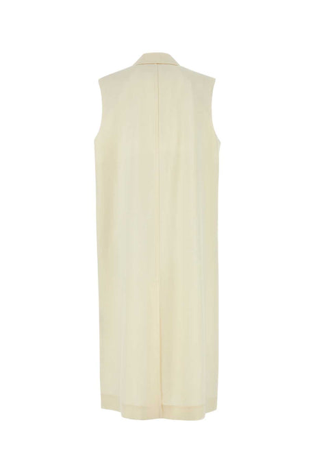 JIL SANDER Ivory Viscose Blend Mini Vest