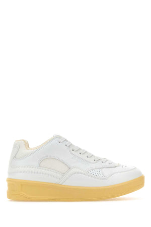 JIL SANDER Women’s Leather and Fabric Basket Sneakers