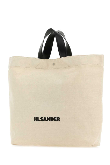 JIL SANDER Canvas Flat Shopping Handbag - 40 cm x 43 cm