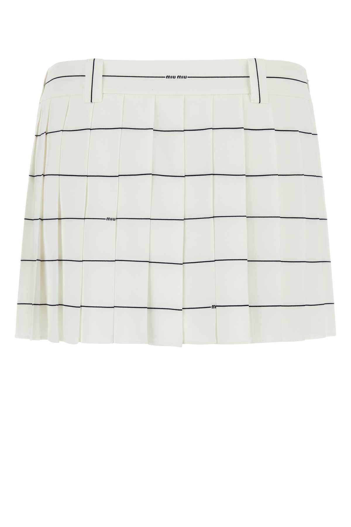 MIU MIU Stripped Printed Mini Skirt for Women